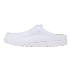 Wally Slip Stretch Canvas – White/White