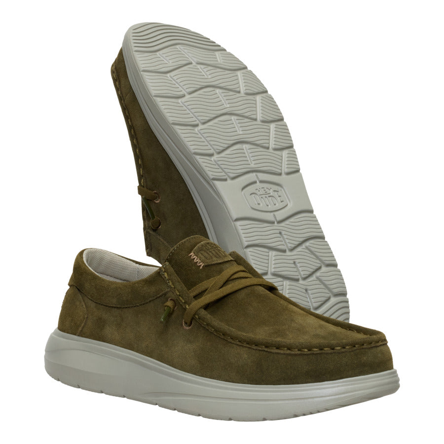 Wally Comf Suede – Dark Olive/Stone Grey - Image 4