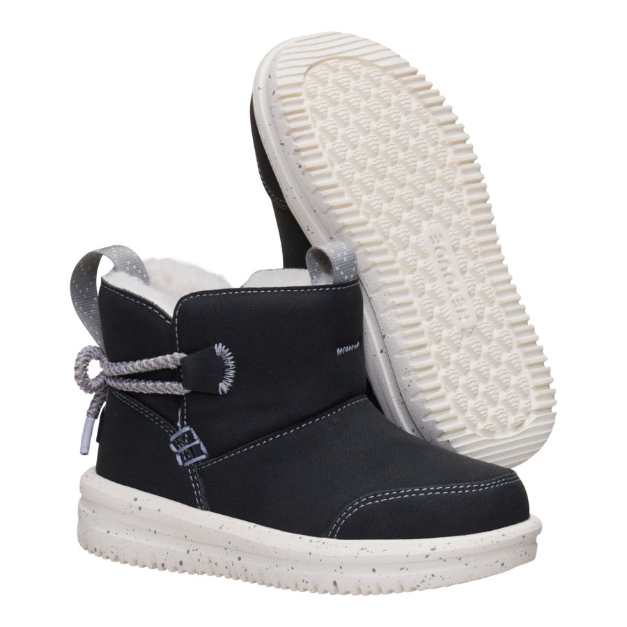 Camden Bow Boot Toddler Cozy – Black - Image 4