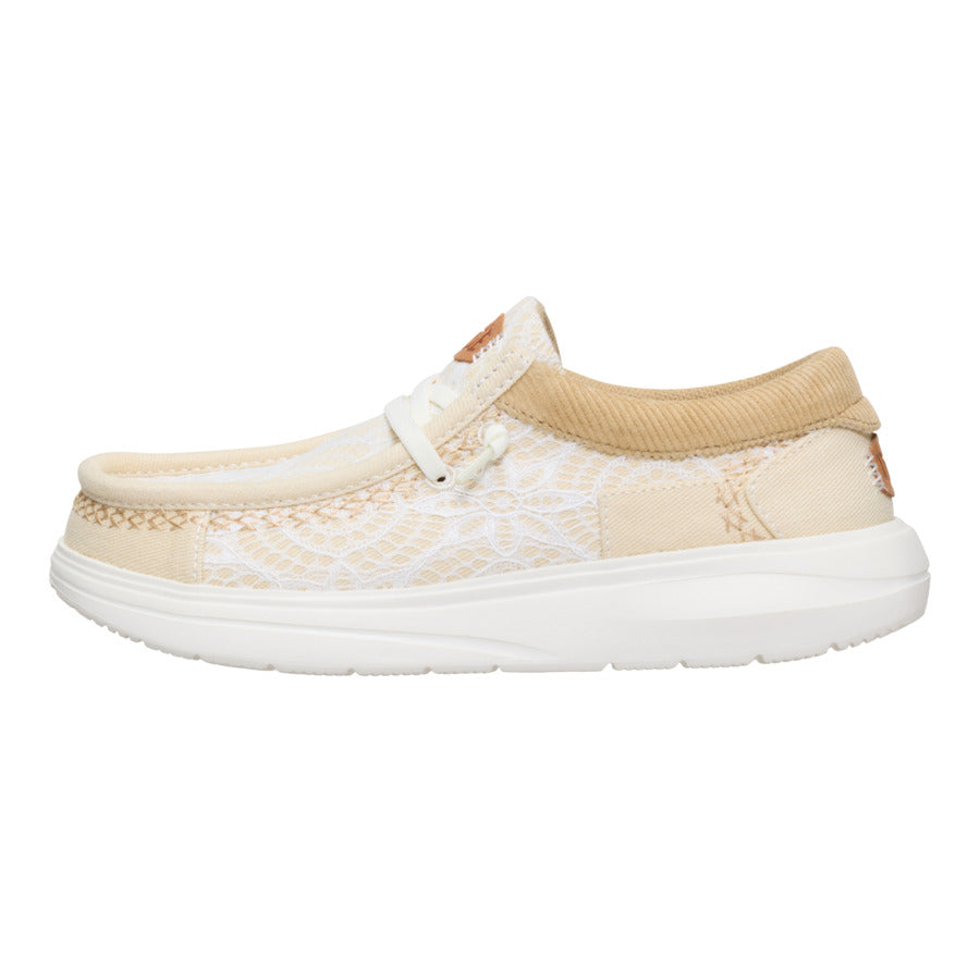 Wendy Comf Patchwork – Ivory/Tan