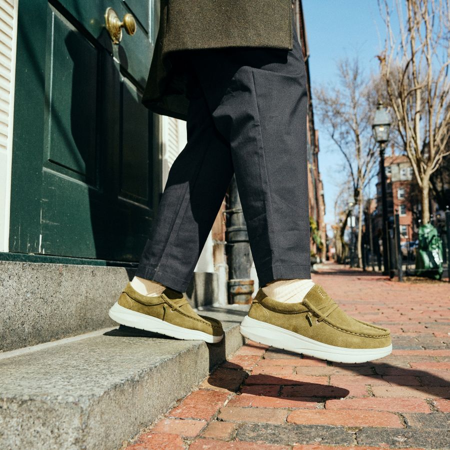 Wally Comf Suede – Dark Olive/Stone Grey - Image 10